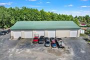 7200 SF Flex Space building available in Goshen, NY for a single tenant. Centrally located between Goshen, Chester and Florida just off Rt 17A.  The building sits on two acres with a large area for outdoor storage of equipment or materials. There is an office built out (with A/C) and a bathroom, there are five 14&rsquo; drive thru doors on the side facing the parking area. The current layout consists of 5 units, 4 of them are approx 1200sf and the last is approx 2400sf. The walls are not load bearing and can easily be removed to create one open area to accommodate a signle user. It is a clear span metal building completed about 5 yrs ago. The entrance into the property is protected by an electric gate that allows great security and privacy. The property is only available to a single tenant, subletting will not be permitted.