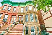 *CURRENT TENANCY NEGOTIABLE* Neo-Renaissance with Romanesque revival echo semi-detached three family with an additional full walk-out finished basement in the Longwood Historic District. This property was built by the famed architect Warren C. Dickerson with all the turn of the century extras including; a grand stoop with decorative iron rails, bay windows, tall ceilings, hardwood floors and more. Come see what great architecture mixed with great interior design looks like! Over 3, 000 sq. ft. of living space not including the high ceiling walk out basement with egress to the front and back of the home. The 4 floors consist of the following configuration; 3BR/1Bath, 2BR/1Bath, 3BR /1Bath over the full finished basement that includes a full bath and a unique 2nd enclosed outdoor shower and the mechanic room. The home also includes a back yard and side alleyway. Great transportation options including the #2 & #5 subway line at the Prospect / Banana Kelly subway station. Minutes access to Manhattan. Seeking a unique gem to call home  look no further!