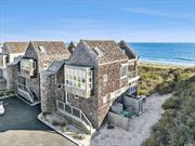 This beautiful oceanfront home in Montauk features 3 bedrooms, 1 and 1/2 baths plus an outdoor shower, a large gourmet kitchen with granite countertops, stainless steel appliances open to a great room with cathedral ceilings with an electric fireplace. One of the many highlights of this home is the spacious upper oceanfront deck with stunning views of the Atlantic ocean. The ground level oceanfront deck is nestled in the dunes and offers lots of privacy. You&rsquo;ll spend your days on the beach, right in your backyard, your evenings dining on the deck, watching the sunset and the ocean waves. Fall asleep to the sound of the famous Montauk waves. Step out the front door into town, this incredible location can not be beaten, as it gives you access to all Montauk has to offer!