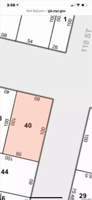 *** LAND FOR SALE *** LoCaTion LOCATION.... Prime Wakefield / South Ozone Park Residential, Buildable Corner Lot 60x100, Zoned R3X. Existing One Family Cape On Property SOLD As Is. Ideal To Design, Customize & Build Your Own Home In The Most DESIRABLE Part Of Wakefield / South Ozone Park.