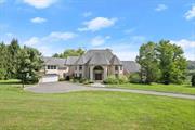 This exceptional 5-bedroom, 5.5-bathroom, 6700 sq. ft. Brick Colonial offers spacious rooms and abundant natural light. Conveniently located minutes from downtown Armonk, this home is a timeless retreat close to everything. The first floor features a large chef kitchen with an eat-in kitchen with French doors to the deck, a great room with a fireplace, dining room, laundry room/mudroom, an office/guest room and door to a 2-car garage . The first floor finishes with a primary bedroom with an office, 2 walk-in closets, and a primary bathroom. The second floor has two bedrooms each with ensuite baths, and two more bedrooms sharing a hall bath, family room, large recreation room and a study/office. Enjoy nature on the expansive deck overlooking the beautiful 2-acre property with mature landscaping and manicured lawn. Unfinished lower level offering lots of storage. Convenient to town, schools, highway, and 12 minute drive to North White Plains train station for 38 Express train.