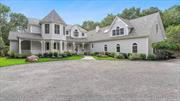 Elegant East Hampton Retreat with Pool & Tennis Court Situated at the end of a long private lane approximately a quarter mile off the road with an automated driveway gated entrance, this beautifully renovated traditional home is situated on nearly 4 acres of pristine land. Surrounded by a welcoming wraparound porch, the property features a spacious great room with a cozy fireplace, a dining area, a sunny breakfast nook, and a chef&rsquo;s dream kitchen. The formal living room, also boasting a fireplace, opens through French doors to a large deck overlooking the pool, tennis court, and meticulously maintained grounds. On the main floor, double doors open to a private primary suite complete with a third fireplace, large custom closets, and a sunlit spa-like bathroom. The second floor offers four en-suite guest rooms, each with generous closet space. A second staircase leads to a separate guest suite, featuring a sitting room, one bedroom and a separate home office/flex space and the 6th full bath ideal for accommodating overflow guests. Additional features include plantation shutters, detailed millwork and wainscoting throughout, three fireplaces total, a screened porch, a three-car attached garage, main floor powder & laundry rooms and an enormous full basement with high ceiling ready for finishing to expand your living space. The property is enveloped by wooded conservation land, providing a serene and private setting with easy access to the charming villages of East Hampton and Sag Harbor. This is truly a special retreat.