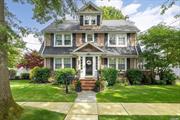 **BACK ON MARKET AFTER A HOLIDAY BREAK **Class and style abound as you enter this stately 5 bedroom, 2.5 bath Dutch Colonial Revival built in 1927, with an addition circa 1951. The home has been meticulously maintained; old world charm meets modern day amenities, not a detail overlooked! White oak floors with double mahogany inlay throughout accent the substantial formal living room, centered around a natural gas fireplace with original onyx hearth from the 1920s. Adjacent to the living room is a sunroom offering a bounty of natural light. The elegant formal dining room, reached through a roomy foyer, leads to a nice-sized, updated eat in kitchen with pantry. The immense family room features a cathedral ceiling, plenty of windows, a powder room, and access to the attractive backyard, perfect for entertaining! The second floor comprises all the contemporary conveniences such as a washer/dryer, cedar storage, an exquisitely remodeled bath with oversized jacuzzi tub, and three of the five bedrooms. The primary has an ensuite, three closets, and additional storage within a beautiful window seat. The third floor contains the remaining two bedrooms and provides even more storage. The home is set forward on its plot to maximize the park-like property with ornate, mature trees, a sizable bluestone patio, and a detached two car garage. There is an 1, 800 square foot unfinished basement as well offering endless possibilities. All renovations were completed with the integrity of the home in mind. This is a special opportunity in the desirable Seaford Manor neighborhood. Truly one of a kind!, Additional information: Appearance:Mint, Cooling:High Pressure System, Separate Hotwater Heater:Yes