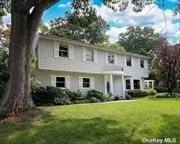 Gorgeous Colonial/Splanch featuring beautiful Entrance hall, Formal Dining Room, Eat in Kitchen renovated w/i 5 yrs with solid wood cherry cabinets, granite counter tops, tumbled marble back splash and stainless steel appliances, Den w/French doors to back yard and Half bath. The 2nd Floor boasts a large Living Room w/wood floors & bow window. The third level includes the Primary Bedroom w/full bath; 4 additional large bedrooms; Full bath w/laundry. There is also a partial basement is finished with plenty of storage and play room/man cave and a 2 car garage. Keep cool with Central Air (replaced w/i 5yrs) or In ground pool (filter & pump replaced w/i 5yrs). There are in ground sprinklers and privacy galore. The house is located on a loop so only local traffic. Convenient location to all the schools, train stations and Smithtown Main St. for shopping & restaurants.