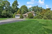 STUNNING SETTING! 1.33 acres in the Flower Hill area of north Huntington. Located in a cul-de-sac at the end of a private road, separated by stone columns. Peaceful & private! Completely remodeled 2013. New cherry kitchen, baths, heating, CAC, windows, doors, hardiplank siding, roof, wainscotting! Brazilian cherry floors. Rocking chair porch with lovely views. Buderus hi-end boiler. 3 heating zones plus radiant heat. 3 CAC zones. Tennis court & Gazebo! Perfect setting for a pool! Natural gas brought in 2 years ago. Wonderful opportunity! Exquisite, Private, Quiet Setting!