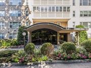 Great Opportunity... Super spacious and sunlit one bedroom apartment in sought after Bronxville Knolls Tower.  This is a doorman building. Huge living room and formal dining room with door leading to Terrace. Kitchen renovated 4 1/2 years ago-stainless appliances, tiled backsplash, wood flooring throughout, Abundant closet space, Central AC. Conveniently located near all major highways, Metro North RR, Bee-Line Bus Service to Manhattan, Shopping Center, Movies, Dining. Assigned outdoor parking is $65.00. Waitlist for garage. Ample guest parking. Just a 5 minute drive into Bronxville Village!