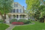 Elegance & Grace Flow From This Florence Park Victorian Home. Close To The Beach & Town, Combining Old World Charm With The Amenities You Desire Today New EIK Wolf Stove, Double Oven. MBR on Main As You Walk Up The Paver Walkway Your Eyes Fall In Love w The Amazing Walnut Wrap Around Porch Which Is Adorned w Rich Architectural Carvings. As You Enter Your New Home Notice The Original Pumpkin Floors, The Intricate Woodwork & Crown Moldings The Kitchen Is Spectacular w Walnut Wood Floors, Custom Antique Cabinets and High End Appliances, including 6 Burner Wolf Stove w Griddle and Double Oven and Professional Rangehood. Wine/Beverage Center leads You to The Magnificent Den w Custom Built Cabinetry, A Coffered Ceiling, & A Fireplace Wrapped In Marble. Great Place For Everyone To Gather. There Is a Main Level 17 x 20 Master Ensuite, Accented by Soaring Ceilings w A Fabulous New Bath & A Warming F/P All The Baths In The House Have Been Graciously Updated. There Is A Finished Attic That Is a Great Bonus Rm. Central Vac too. Your Professionally Landscaped Yd Is Your Oasis. Relax On Your Trex Deck Overlooking Your Heated Pool . Whole House Generator Keeps The Lights On. Whether You&rsquo;re Strolling Through Town or Spending a Relaxing Day By The Water, This Home Offers The Best Of Both Worlds: The Timeless Elegance Of A Historic Victorian & Easy Access To Everything Oyster Bay Has To Offer.