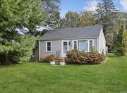 Come see this adorable freshly-prepared cottage with hideaway patio, a gorgeous sandy beach at the end of the lane, and convenient to everything North Fork.  For less than a summer rental you can rent this home yearround! Southold Permit #1202