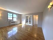 This sun-filled one bedroom coop includes a living room galley kitchen a corner one bedroom with a spacious double closet. There are open West and North views. The apartment is located on the third (top) floor of Walk-up building on the corner of Woodside Avenue and 39th Rd. It is a 5 minute walk to the 7 train at the 52nd St. station and a 15 minute commute into Midtown Manhattan. This building is close to shops, restaurants, schools, public and private parks. This complex is eligible for Sunnyside Gardens Park membership. The apartment has lovely hardwood floors a tastefully updated kitchen with windows in every room and charming, bright views. Maintenance is $619 and includes heat, cooking gas and water. These well-maintained buildings feature and on-site Super, common laundry room on premises, storage and are pet friendly. Subletting allowed after two years.