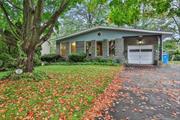 Welcome home! This Mid-Century Modern ranch, located in a quiet Kingston neighborhood, offers single-level living with floor-to-ceiling windows and vaulted, beamed ceilings in the living room. Hardwood floors and an open floor plan flow seamlessly from the living and dining rooms to the step-down family room. The kitchen, with white cabinets and a stylish tile backsplash, opens to a breakfast room with large glass doors leading to the rear deck, perfect for gatherings. The primary bedroom features floor-to-ceiling windows and a sliding barn door. The refreshed full bath includes a whirlpool tub, and a stackable washer/dryer is conveniently located on the main level. Relax on the deck, enjoy the fenced backyard, or soak in the brand-new hot tub. The neighborhood offers peaceful streets for walking and biking, and is close to Kingston&rsquo;s restaurants, shops, galleries, and commuter routes. With a 1-car garage and full basement, there&rsquo;s plenty of storage. The washer/dryer can be relocated to the basement, allowing space to restore the half bath.