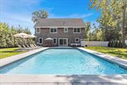 2025 Rates: July $32, 500, July-August $67, 500 and August-Labor Day $35, 000. Brand New Modern Farmhouse Completed in 2021 and located in the heart Hog&rsquo;s Neck in Southold Hamlet. This home features an impressive 20 x 50 heated pool with electric cover, out door shower and sprawling paver patio. The interior is open and airy with Chef&rsquo;s Kitchen outfitted with Thermador appliances, large living room with built in shelving, gas fireplace and formal dining room. All four bedrooms are located on the second level: 1 Primary En-suite, 1 Junior Suite, 2 Guest Bedrooms and Full Hallway Bathroom. You will enjoy being within close proximity to Goose Creek, South Harbor Park Beach and Southold&rsquo;s vibrant business district!