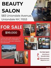 BEAUTY SALON BUSINESS FOR SALE. NOT THE REAL ESTATE ALL INVENTORY INCLUDED. Profiting High traffic beauty salon for sale on busy street in the heart of Uniondale on UNIONDALE AVENUE. next door to nail salon, restaurants and supermarket.