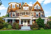 Come live the Larchmont dream in the quintessential Manor Victorian! This picturesque c.1898 cedar-shingle Queen Anne-Style house, prominently situated at the corner of Beach and Woodbine Avenues, is just a short walk to Manor Park and Long Island Sound, as well as to shops and restaurants. With high ceilings and many spacious rooms, the interior offers flexibility as well as rich architectural detail. The exterior offers a huge wraparound porch, a back deck, and a second-floor screened porch. Designed by British architect George Palliser, whose firm was one of the most influential of the 19th century, this house retains an impressive number of original features, both inside and out. All the rooms on the first and second floor boast an array of fine parquet flooring, each with a different border. The gracious entrance hall includes a fireplace, beamed ceiling, and a grand stairwell. Entertain in style in the adjacent dining room, with its magnificent paneling, beamed ceiling, stained glass window, and brick and terra cotta fireplace with integrated mirror. This room is truly a show-stopper! The inviting living room and den are linked by a pointed Moorish arch, offering flexible space and two beautiful period fireplaces. Tucked under the stairs is a jewel box of powder room, and just beyond it is a sunroom with decoratively painted lattice walls and an Arts & Crafts period tile floor, all enclosed within beautiful lozenge-shaped leaded glass panes. The large, light-filled kitchen has a radiant-heated floor and a bay-windowed eating area with built-in seat overlooking the back deck. On the second floor, four bedrooms and a hall bath are arranged around the open stairwell. The primary bedroom has a gorgeous floral-carved stone fireplace, an ensuite bathroom, a private screened porch, and a generous walk-in closet. The bedroom/library features a grand fireplace, two walls of built-in bookshelves, and a stained glass window. There are two additional bedrooms, including one located in the house&rsquo;s turret. The hall bath is clad in original tile on both the walls and ceiling. The third floor is a delightful surprise, with high ceilings and spacious, sunny rooms. These are airy, flexible spaces that can be used in a myriad of ways. Bring your imagination! Seventy-one Beach Avenue is waiting to be your new home!