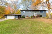 Welcome to this impeccably maintained 3-bedroom, 2-full bath Raised Ranch located in the sought after Wappingers Central School District. Upon entry, you will notice the beautiful hardwood floors throughout the entire home. Eat-in-kitchen includes granite countertops and newer appliances including the convenience of a gas stove. Spacious living room and formal dining area with sliding glass doors leading to the deck overlooking the backyard. Generously sized master bedroom with direct access to the main hall full bathroom. 2 additional bedrooms on the main level. Head downstairs to the expansive family room complete with a stunning wood-burning brick fireplace, built-in bar and office/den. Also, downstairs is where you will find an additional full bathroom and laundry area with an abundance of shelving. Oversized two-car garage that has the potential to fit up to three cars. Enjoy the convenience of your own backyard resort with an in-ground pool and pool house complete with an outdoor bar area which is perfect for entertaining. Storage space also included within the pool house. Relax around the fire pit on the chilly evenings. This home is set privately on 1.3-acres and offers the convenience of being close to many shopping centers, restaurants, parks and schools. Just minutes to the Taconic State Parkway, I-84 and Route 9.