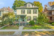 Walk into a piece of Poughkeepsie&rsquo;s deep history in this 1859 built custom Victorian proudly listed on the National Register of Historic Places. Pride of ownership shows. Attention to detail at every turn as you walk through the home, combining timeless elegance with modern day luxuries, offering a one of a kind living experience in Poughkeepsie&rsquo;s Historic downtown. Prepare to be impressed as you walk in the expansive foyer boasting oak floors throughout, 11&rsquo; ceilings, intricate crown moulding and oversized pocket doors, a strong testament to the homes exquisite craftmanship. The large floor plan flows seamlessly through the formal living area surrounding one of three marble surround wood burning fireplaces, into what used to be the cigar room, the formal dining area, sunroom, two powder rooms and custom kitchen featuring granite countertops, high end cabinetry and top of the line appliances. With three floors of finished living space, this home has plenty of size to meet all of your needs. With 5 bedrooms, 2 fireplaces, multiple dens/offices and 3 full baths on the second and third floors, this allows for multiple uses such as an amazing work from home space, mother/daughter living quarters or nanny suite. Exterior features wrap-a-round front porch, blue stone paths, mature landscaping and 3-car detached garage with 8&rsquo; overhead doors. All of the hard maintenance has been done, nothing to do but move in! Additional amenities include a new roof, radiant floors throughout the kitchen and baths, 400 amp electric, whole house generator and full dry-loc basement. Municipal water, sewer and natural gas. Excellent location, minutes to Oakwood Friends School, Poughkeepsie Train Station, Route 9, Walkway over the Hudson, culinary grade restaurants, shopping and downtown! Come see all that the Hudson Valley has to offer and schedule your private showing today! Additional Information: Amenities:Guest Quarters, Storage, HeatingFuel:Oil Above Ground, ParkingFeatures:3 Car Detached,