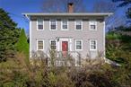 BREATHTAKING 1740 ESTATE - Historic Antique Colonial. Designated Landmark with wide board chestnut and pine floors, vintage millwork and three fireplaces. Front Parlor. Library. Great Room with original cooking fireplace, beehive oven and Dining Area with doors to wraparound terrace. Country Kitchen open to Family Room. Primary Suite. Three additional Bedrooms. Surrounded by over two incredible acres with ancient Sugar Maples, Apple and Weeping Cherry, specimen shrubs, berry garden, Heirloom Peonies, tiered lawns and raised flower gardens. Pool with spa. Two Barns.