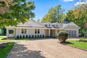 Exceptional and Rare Opportunity in the Harborfields School District. Just completed, this stunning gut renovation of a 3-bedroom, 5.5-bath ranch-style home sits on 2.33 perfectly level acres with a pending subdivision for an ultra-private 1.2-acre flag lot. This unique property is also designated as equestrian-friendly, surrounded by neighboring horse properties. Every detail has been meticulously crafted, with no expense spared, including state-of-the-art HVAC systems, energy-efficient foam insulation from the floor to the attic, and a lifetime shingle roof. The kitchen boasts a premium Viking appliance package. All permits are secured for the existing structure, potential pool cabana, and swimming pool. The professionally designed, modern interior is a must-see. All bedrooms on the main level are en-suite, featuring custom shelving systems in every closet for enhanced organization and luxury. The expansive lower level offers additional en-suite office and gym spaces, along with a massive family or theater room, perfect for entertainment. Optional guest quarters provide added flexibility for visitors or extended stays.