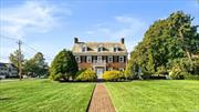 Welcome to this majestic center hall brick colonial, perfectly set in the heart of Cathedral Gardens. The home is a stone throw away from the Garden City border. A welcoming and grand entry foyer leads you to an oversized formal living room with hard wood floors and a beautiful wood burning fireplace surrounded by built in bookcases and other interesting architectural details. Off the living room you will find a bright sun room with walls of glass overlooking the manicured yard. French doors on the opposite side of the foyer, lead you to a banquet sized dining room perfect for all gatherings. The massive eat in kitchen is ready for your own personal touches. The grand front and back staircases gives you access to 6 nice size bedrooms including an ensuite primary with ample closet spaces. Three additional bedrooms and a large hall bath complete the second floor. The grand staircase continues to the third floor offering two additional large bedrooms and another large hall bath. The lower level houses the laundry, components and features a large recreation area with a wood burning fireplace. Bilco doors lead to an expansive patio overlooking the tremendous manicured yard. The home is set on .73 of an acre with room for a pool, and is believed to be sub-dividable but buyer must verify such with the village. Bring you buyers and investors to view the endless possibilties awaiting in this magnificent home