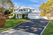 Starting with a welcoming front porch, this Center Hall Colonial offers a large EIK with 2 pantries, stainless steel appliances and French doors that lead to a large deck, LR, DR, Den with Pellet Burning Stove, 4 nicely sized BRs and 2-car garage. Main level has updated farmhouse style vinyl flooring. The primary BR has 2 walk-in closets and a full bath with soaking tub and separate shower. This home is impeccably kept. Set on a cul-de-sac, it has .77 acre of beautifully landscaped property. Driveway is less than one year old.