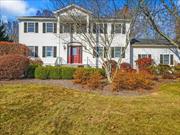 Welcome Home!New front walkway, patio and blue stone steps provide an elegant entry to this stately traditional center hall colonial in prime location on dead end street.So tastefully maintained.Beautiful original woodwork on the first floor, from hall closet doors, pocket doors in living room and dining room and hardwood floors.Updated modern kitchen has plenty of cabinets, center island is a perfect breakfast bar.Sliders lead to an oversized sunfilled screened in porch, a great place to relax in the warmer months.The hidden treasure is the pool area, and full folliage offers privacy. Bedrooms are all nice size. The master and another bedroom (that is used as an office) have beautiful built ins.Updated bathrooms.Full finished basement makes a great playroom, with lots of shelving and a pool table. With a full bathroom, and extra rooms, this is also great for guests. New roof, new AC, brand new HW heater. Minutes to RT 17, Village of Goshen, Garnett Medical Center, this home is a MUST SEE!!