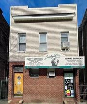 This Property is mixed-used, brick and frame detached, with 1 commercial unit on 1st floor and 3 residential units. The property will be derived vacant. Great location in the heart of Corona Queens, close to public transportation Q23.7 train, and school. park. shopping area, the property is move-in ready.