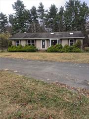 Great opportunity to own a two bedroom home at the foot of the Catskill Mountains on a private 2 acre lot. Twenty minutes to Hunter Ski center and Woodstock. Fifteen minutes to the village of Saugerties and HITS equestrain center. Commuter freindly close to NY State Thruway. Home interior needs TLC, carpets removed,  flooring and painting. Exterior needs deck work and landscaping. Property is being sold as is inspections for informational purposes only. Make offers accordingly.Built in 1996, this ranch offers cathedral ceilings with skylights in living areas. Master bedroom has walk- in closet full bath with double sinks, shower and sunken tub. Second bedroom adjacent to second full bath could easily be  a den or office. Large eat- in kitchen first floor laundry. Full basement with bilco door. Rear deck that runs the full length of home with three glass sliders one in the kitchen, one in the dinning area and one in the master bedroom. Large fenced yard. Paved parking area. Large Shed