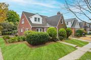 Beautiful BRICK Tudor architecture with it own adorable front stone porch in Floral Park Village. This 4 Bedroom 3 full baths home has hardwood floors, and a beautiful stone gas buring fireplace in livingroom that creates a warm and inviting atmosphere. The spacious formal dining room and large updated open concept feel eat-in kitchen with modern stainless steel appliances and granite countertops are perfect for entertaining. Having a first-floor master bedroom with a full update bath at close proximity all adds to the convenience. while the additional 3 bedrooms on second floor provide plenty of space for everyone . A massive finished Basement with full bath offers 3 huge finished rooms in basment 15x19 -11x19 -11x12  with a large 10x13 laundry room/utility and ample storage . This finished basement offers versatility for various uses family room, playroom , craft room,  possibilites are endless. Additionally, The massive brick 2 car detached Garage offers plenty of additional storage . Proximity to Long Island Railroad, Town, local restaurants, Belmont Park make this property even more appealing.