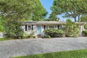 Welcome to this inviting ranch style home in the heart of Hampton Bays! This move in ready home, offers 3 spacious bedrooms with ample natural light and 1 full bathroom. The open floor plan seamlessly connects the living room, dining area, and kitchen creating an ideal space for both everyday living and entertainment. This home features a unique garage that provides extra storage and a large backyard with an outdoor shower, entertainment space, and plenty of room to enjoy the outdoors. Located near the local beach, parks, conveniences, shopping, and restaurants. This home is perfect for those looking to enjoy all that this vibrant area has to offer.