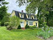 Idyllic Quogue South Rental This bright, fully-renovated farmhouse in the heart of Quogue sits adjacent to 14 acres of private woodlands. The main floor features a newly-renovated first-floor primary suite, living room with wood-burning fireplace, cozy sunroom/study, and kitchen with a sunny dining area. Upstairs are three more bedrooms and an updated bath with walk-in shower. On summer evenings sit outside and enjoy the shady patio dining area, heated pool, and surrounding woods and gardens. Less than 1 mile from the Quogue Bridge/Dune Road, only 1.7 miles from the Quogue Village Beach, and barely 3 blocks from shops and Hampton Jitney., Additional information: Appearance:Good, Interior Features:Guest Quarters