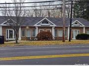 One story 3200 Sq. Ft. Brick office building with approximately 18 parking spaces for sale in Center Moriches. presently Community Counseling Center, This building offers16 offices/rooms, 4 Baths, 2 kitchens a waiting area, reception area and a storage closet., Additional information: Building Size:78x43