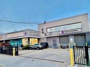 A rare opportunity. 3500 rentable sq ft,  including 5 dedicated parking spaces,  3 XL wood paneled offices, huge file room/common space, reception space, kitchen, 2 baths (one with shower),  wine room, alarm system and signage. Central HVAC, Utilities are included. Long term lease is available. Close to JFK, Bus and LIRR.