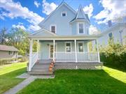 Modern aesthetic meets the charm of yesteryear with this beautifully renovated 1911 Edwardian Colonial in the heart of Staatsburg Hamlet. Situated on a half-acre, this 3/4 bedroom home boasts 10 foot ceilings, stunning Douglas Fir and Oak hardwood floors, wide moldings, solid wood doors, and an original Mahogany stair case that greets you in the main foyer. In addition to its period character, you will find a fully renovated kitchen with granite and brand new stainless steel appliances. A spacious living room with bay windows, formal dining room and half bath complete the first floor. Make your way to the second level on the stunning wide staircase to a primary bedroom with bay windows, 2 additional generously sized bedrooms, a bonus room/optional 4 bedroom and completely renovated full bathroom. Offering a full walk up attic providing an additional space for your use. Full walkout basement offers laundry area, workshop and utilities as well.Explore some of the best of what the Hudson Valley has to offer. Walking distance to Norrie Point and the marina on the Hudson River. A park/playground and restaurant are 2 blocks away. Conveniently located off of Route 9. The village of Rhinebeck is 15 minutes north and the Village of Hyde Park is 10 minutes south providing multiple options for all of your needs. Twenty minutes to Metro North, Poughkeepsie.