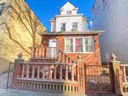 This detached 2 families house located at Brooklyn Flatbush neighborhood, one block to Nostrand Ave. lot 34.25&rsquo;x100&rsquo;, R6 zoning, used 1815 SQFT and has 6508 SQFT unused FAR, shared long driveway, 2 cars garage and carport. The property tax is $6, 962/Yr. 1st floor has walk-in foyer , dining room, living room, office space, kitchen and one bedroom and a full bath; 2nd floor has 2 bedrooms 1 full bath , kitchen, 3rd floor has one more bedroom and storage room. Basement is fully finished and has a big family room and a full bath, and laundry room , boiler room, separate entrance. You will find all your grocery, restaurant, and daily service needs. There are number 2 and 5 train just one block of the street and B8 bus is around the corner of the street. Great opportunity for users and investors. A must see!