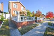 Very Sunny Brick Detached Corner Property on a Great Block in Flushing/Fresh Meadows! Top School District 26. Main Floor features LR, Modern KIT w/Granite & Stainless Steel Appliances, FDR, 1/2 Bath, Sliding Doors to Spacious Extension Sun Room w/Large Windows Throughout. Second Floor presents 4 Bedrooms, 2 Full Baths, & Sliding Doors to Large Balcony/Terrace. Full Finished Basement with / Hi Ceilings, Family Room, Office, Bath & Sep Entrance. Beautiful Hardwood Floors Throughout! 1 Car Garage & Driveway. Very Convenient to Transportation, Shopping and Close to Peck Park!