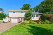 Stunning Entirely update Split Level Situated on a Large lush, park like beautifully landscaped backyard featuring New 20x10 Trex Deck and new Paver perfect for entertaining. Renovated Kitchen with SS Appliances Center Island with Quartz countertop, Spacious Living Room with Vaulted Ceilings, Skylights and New Stone fireplace. Sliding doors leading from the kitchen to the deck and Patio.Gas fire place.  Updated Bathrooms, Crown Moldings , Hardwood Floors through out. Andersen windows and doors.Open and airy floor plan. Move in ready.