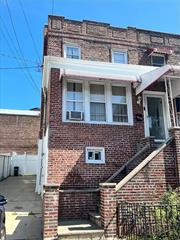 BRICK multi family home in Throggs Neck with extra long driveway. Two bedroom (more like a 1.5) and one bedroom, great paying tenants, finished basement, large yard, close to highways and transportation.