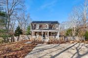 This lovely three-bedroom, two-bathroom Saltbox home is situated on 0.63 acres. It features an incredible pebble tec pool, a blue stone hot tub, and a cozy fire pit. The open living room boasts beautiful beams and a full brick wood-burning fireplace, with light-filling glass sliding doors that lead to a spacious 3, 000 square foot wood deck. To enhance energy efficiency, new solar and heat pump systems have been installed, promoting a greener environment while providing noticeable cost savings. Additionally, there is a universal high-speed vehicle charger for convenience. Recent upgrades include an indoor/outdoor Sonos sound system, a new stove, dishwasher, combination fence, HVAC system, irrigation system, outdoor lighting, dehumidifier, and water filtration system. The property features a spacious full basement that includes a washer and dryer, as well as a beautifully constructed multi-purpose shed that adds to the amenities. This corner property is ideally located between bustling restaurants and nightlife, and the tranquil beauty of beaches, boating, and water sports. Interesting, huh? Letâ€™s talk!