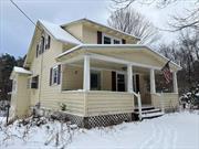 Charming two bedroom two bathroom two-story home in Brainard on 56.8 acres!  Updated with quality wood paneling with a country home appeal. Updated modern bathroom. Enjoy the sprawling grounds with a covered firepit area along with an additional outbuilding which currently houses a hot tub.  Great summer or weekend getaway for city dwellers or year-round home.  Great property to explore with your ATVs and potential for other types of development.  Stream and waterfall on the property.  Sold as-is. Buyer to pay NYS and any local transfer taxes. Offers with financing must be accompanied by pre-qual letter; cash offers with proof of funds. **Please see agent remarks for access, showing instructions and offer presentation remarks.**