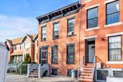 This stunning attached brick two-family home on the border of Stuyvesant Heights and Ocean Hill offers the perfect blend of charm and modern living. With a total of 5 oversized bedrooms, 3 full bathrooms featuring cast iron tubs, and exposed brick throughout both units, this home exudes character and comfort. The second floor is bathed in natural light thanks to multiple skylights, while hardwood floors and open kitchen layouts with stainless steel appliances on both levels provide style and functionality. A fully finished basement with street access, baseboard heating throughout, a spacious enclosed backyard, north/south exposures and new front and rear windows add to its appeal. Ideally located steps from Saratoga Park and close to public transportation, shopping, and dining, this home, updated in 2015 with a new roof and interior finishes, will be delivered vacant and ready for its next chapter!