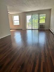 TOP LOCATION, RENOVATED, AND A COMMUTERS DREAM! Spacious 1 BR, 1 BTH, unit in the heart of vibrant downtown Suffern, close to NYC bus and rail, shopping, restaurants, park, Good Samaritan Hospital, NJ Border (Mahwah), and Harriman State Park. Offering a great lifestyle for relaxing, everyday living, entertaining, and working from home, this light filled unit features a stunning and newer eat in kitchen with white cabinetry thoughtfully designed with great storage and meal prep space, a separate dining rm, large living rm, EZ to maintain beautiful wood look flooring, a balcony with a view, updated bath, bedroom with a WIC, and three add&rsquo;l closets. Laundry on floor and 1 outdoor parking space is included. Bike storage and exercise machines on premises, heat, water, and hot water included in the rent. You will love living here!