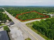 BRING YOUR BUSINESS HERE: 6 COMMERCIAL ACRES ON A SIGNALIZED CORNER. Excellent location almost diagonally across from Amazon 1, 000, 000&rsquo; sq. ft. new facility off NYS Route 17K and Stone Castle Road directly across from Route 747 which leads directly to I-84. May propose approximate 60, 000&rsquo; sq. ft. warehouse facility. Other potential uses include: retail, bank, gas station, car dealership with a great corner showroom...etc. Always with NYS and town approvals. Property has 310&rsquo; ft. 17K road front and 604&rsquo; ft. Stone Castle Rd. road front.