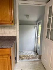 Spacious & clean, this bright, freshly painted 2 BR apt is ready to go. Plenty of storage, large kitchen with breakfast bar. Big windows with lots of light. Renovated BTH. Nice yard w deck off kitchen. Walk to lake. Garbage, plowing, lawn included.