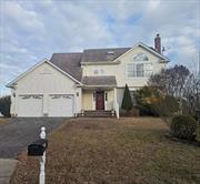 Settled In The Heart of Manorville, In The Secluded Sagamore Farms Development, this beautiful 4bd, 2.5 bath Colonial Extrudes w/endless potential. Featuring: High ceilings, Eat-In-Kitchen w/Pantry, Formal Dining Room, Wet Bar, Master Suite, Walk-In-Closets & Ample Amounts of Storage. Enjoy Your Private Fenced In Backyard W/In-Ground Swimming Pool And Paver Patio That Backs Onto Preserved Land.