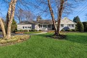 Welcome to this stunning three bedroom three full bath ranch in the charming village of Stony Brook. The open floor plan features an updated kitchen with custom cabinetry, granite counters and stainless steel appliances. The spacious dining room and living room with fireplace are perfect for family gatherings and entertaining. The large light filled den is appointed with windows over looking the pristine backyard with a composite all weather deck and a manicured lawn surrounded with mature plantings. All three bathrooms have been updated and there is hardwood flooring throughout the home. The full finished basement is perfect for out of town guests complete with a full bathroom, private office and air conditioning . There is an upgraded natural gas boiler and hot water heater as well as a whole house water filtration system. Other features include a separate 220 elec line for an EV charger, inground sprinklers, updated vinyl siding and landscape lighting.The location is ideal being a half block from the train station and walking distance to Stony Brook University.