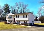 Beautifully-maintained and updated raised ranch home on a quiet cul-de-sac in Cornwall! Featuring over a half acre of land and a gorgeous fenced in-ground pool, mature landscaping, 5 bedrooms and ample storage, 2 full bathrooms, new heating/water systems, new flooring, open concept kitchen with mobile island and granite counters, multi-level rear deck for entertaining, attached garage, and a large exterior shed/workspace. Just minutes to local shopping, restaurants, the US Military Academy at West Point, hiking trails, Hudson River waterfront, Stewart Airport, and Metro-North rail stations.