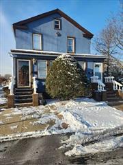 Updated well kept Two family house. Close to shopping, Transport, and Highways.This is 10, 000 Sq Feet. Lot is divided. House 5000 sq feet and the adjacent lot is 5000 sq feet price $550, 000. It can be sold together.Great investment.