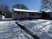 3-Bedroom Ranch with Full Basement Great potential in this 3-bedroom, 1-bathroom ranch located on a quiet street in Suffolk County. Featuring a spacious living room, eat-in kitchen, and a full basement with a back door entranceâ€”ideal for 4th bedroom and additional living space. The home is in need of updating but offers a large backyard and a fantastic layout, perfect for those looking to make it their own. Conveniently located near schools, parks, and shopping. Donâ€™t miss this opportunityâ€”schedule your showing today!