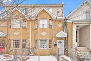 This one-family brick townhouse, built in 1994, features a lot size of 16x70 (1, 000 square feet) and a building size of 16x40 (1, 920 square feet), with low annual taxes of $6, 051. Situated in the sought-after Kew Gardens area, the home provides a thoughtfully designed layout. The first floor includes a spacious living room, a large renovated eat-in kitchen, and a full bathroom. On the second floor, there are two bedrooms, one bathroom, and a convenient laundry closet. The third floor features one bedroom, one bathroom, and two generously sized storage rooms. The property also boasts a large private backyard. Its prime location is within a short walking distance to the E, R, and F trains, as well as buses, shopping, and PS 99.