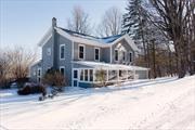 Step back in time while enjoying all the comforts of modern updates at this 1860s farmhouse in Stamford, NY. Once a prosperous cauliflower farm with not one, but two barns, on a serene 33+ acre parcel on a quiet, dead-end road, this property offers the kind of peace, privacy, and potential thatâ€™s practically a unicorn for a historic home. Across the road, 6 of the 33 acres ensure uninterrupted and protected seclusionâ€”a true rarity just 2 hours and 40 minutes to the George Washington Bridge. The farmhouse itself has charm for days, with just enough updating to keep things comfortable without ruining the character. Weâ€™re talking a new septic system, shiny Pella windows with authentic split panes, a new roof, and refinished floors alongside original doors and hardware, wide plank floorboards, beaded paneling, built-in bookcases, and vintage wallpaper throughout. Step into the front enclosed porchâ€”one of two on the propertyâ€”or as the current owner fondly calls it, the â€œsummer sleeping porch.â€ Kick off your boots and pass through the original doors with arched glass into a warm and inviting foyer. Inside, youâ€™ll be greeted by high ceilings, a cozy wood stove in the living area, and a dining room with built-in bookcases. The country kitchen exudes charm with its restaurant range, aged marble countertops, and a walk-in pantry ready to store all your culinary essentials. The full bathroom on the main floor is a delight, featuring a freestanding clawfoot tub and beautifully preserved vintage wallpaper. The back enclosed porch steals the show with sweeping mountain views so good, you might just spend your days there.Upstairs, sunlight pours through the large windows of the spacious bedrooms, creating bright and cheerful retreats. At the top of the stairs, an office nook offers a quiet corner to work from your farmhouse - if you must. The retro pink bathroom is a standout, complete with a separate shower and soaking tub, and can act as an ensuite with the largest bedroom or be accessed via the hallway. Outside, this place is a gardenerâ€™s paradise. Mature perennial cottage gardens are bursting with flowering shrubs, and frame the stone walkways that lead to the entry. In the lower yard, a raised-bed kitchen garden with established rhubarb and berries will supply fresh ingredients for you come supper time. Continue downhill to a rushing stream feeding a potential pond site.The propertyâ€™s rich history is reflected in its two-story barn, now equipped with electricity and transformed into an insulated artistâ€™s studio. A septic upgrade in 2012 would allow for easy water hook-up of this space. This versatile space is ready to inspire your creativity or serve as a future guesthouse. A second three-story barn awaits your vision, offering a blank canvas for renovation or repurposing. The main house includes an expansive walkout basement that is currently being used as a woodshop.Whether youâ€™re here for the history, the privacy, creative potential, access to nature, or just want to live your best farm-to-table life, this farmhouse has you covered. Add in its location in the scenic Catskills, just 5 minutes from Stamfordâ€™s burgeoning art and food scene, and perhaps the best thrift shop in the Catskills, and youâ€™ve got yourself the perfect mix of rustic charm and low-key luxury. Nearby cultural attractions include the renowned West Kortright Centre performance venue. Minekill Falls State Park provides extensive hiking trails, vistas, and multiple swimming pools. Nearby Roxburyâ€™s many shops and eateries, Hobartâ€™s bookshops, and miles of rail trail are all at your doorstep. In winter, you are situated within a 45 minute drive of 4 ski areas. All thatâ€™s left is to settle in, soak up the mountain views, and let the Catskills work their magic.