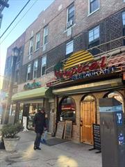 Contract Vendee Sale. Mixed-use property in Woodhaven prime location. The 1st floor, 20x75, a renowned restaurant established in 1996 with 3 successful branches in NYC. The 2nd and 3rd floors, building size 20x55, feature a spacious 3-bedroom apartment. The property sits on a 20.44x106.96 ft lot, with annual taxes of $22, 167. Conveniently located with a bus stop right at the doorstep and closed to the subway station.